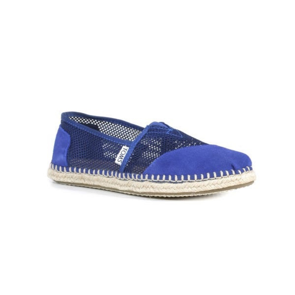 TOMS blue suede/mesh espadrilles